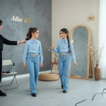 بلوز یقه کراواتی با شلوار بوت کات مدل سارا - تصویر 2