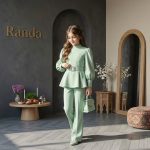 ست شیک بلوز شلوار همراه با کمربند مدل دکلمه - تصویر 6
