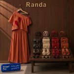 بلوز شلوار یقه رومی دخترانه شیک و مجلسی مدل عشق - تصویر 4