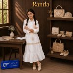 پیراهن تابستانه دخترانه ترکیب با قلاب بافی مدل رویا - تصویر 3