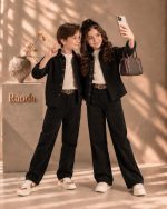 ست بلوز و شلوار پاییزه همراه تیشرت و کمربند دخترانه و پسرانه مدل ماپل - تصویر 8