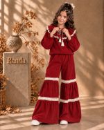 ست  بلوز و شلوار کبریتی پاییزه دخترانه مدل ناز - تصویر 9