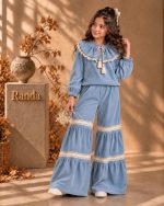 ست  بلوز و شلوار کبریتی پاییزه دخترانه مدل ناز - تصویر 5